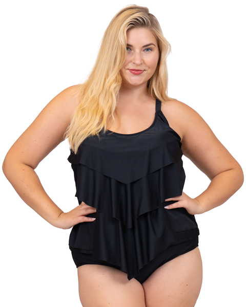 Plus Size Top With High Waist Bottom By Beach Party