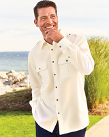 John Blair® Long-Sleeve Linen-Look Pilot Shirt thumbnail number 1