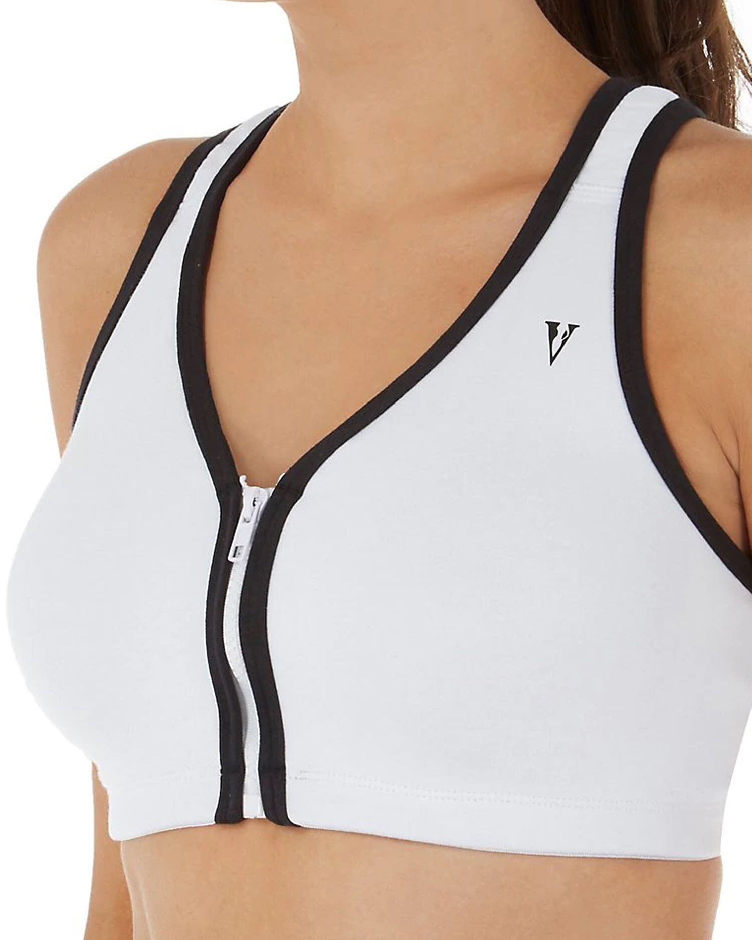 Zip front sports bra walmart clearance