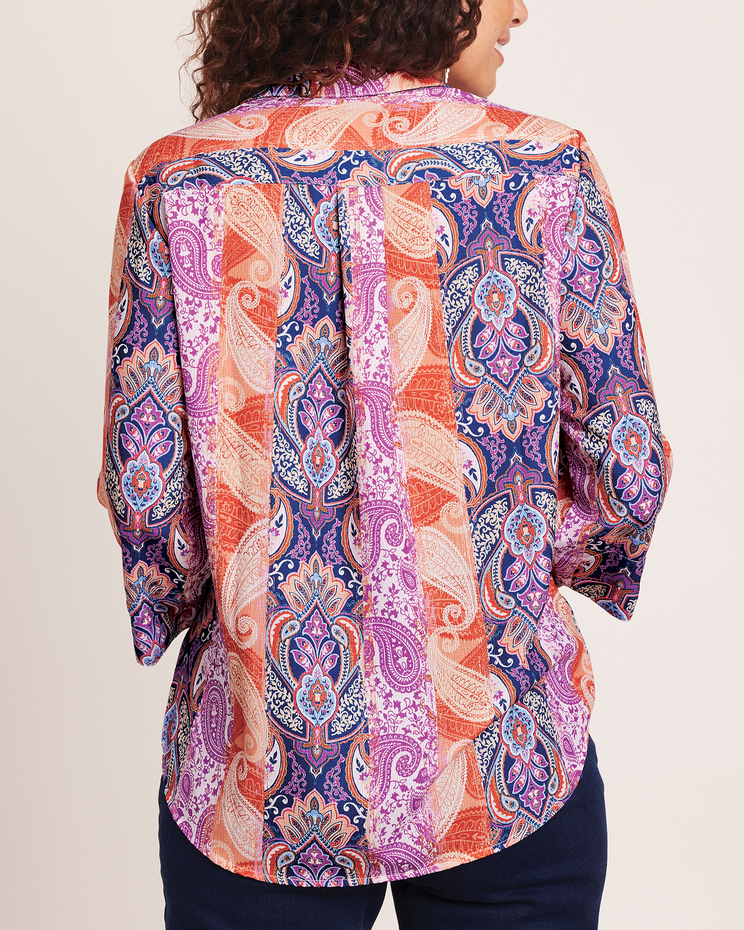 Alfred Dunner® Moody Blues Paisley Medallion Blouse image number 2