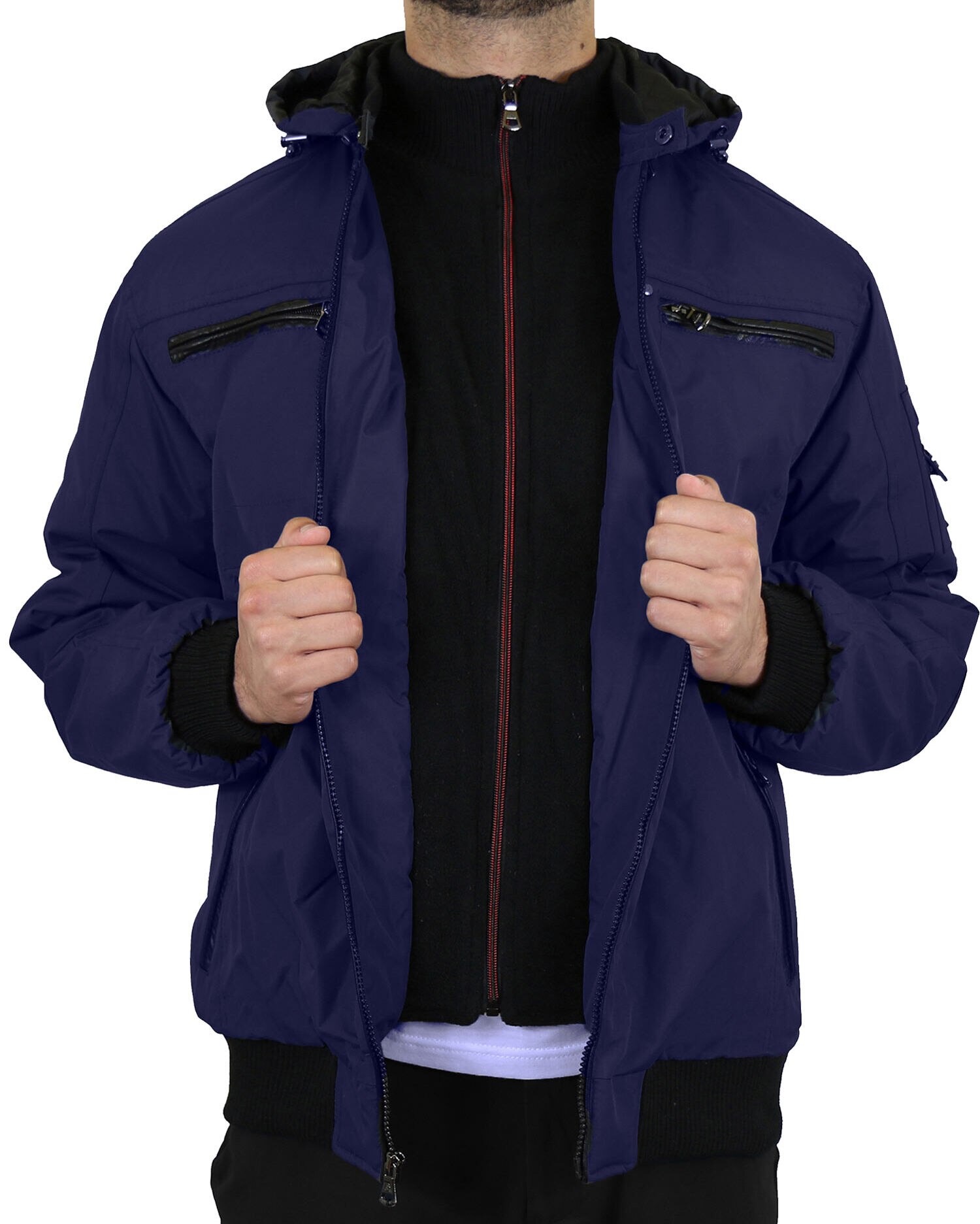 Spire by galaxy men's heavyweight moto style jacket on sale