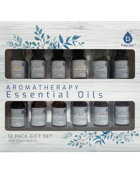 Pure Essential Aromatherapy Oils -12 Pack