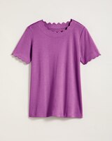 Essential Knit Scalloped Top thumbnail number 4