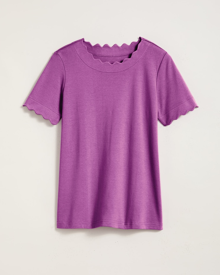 Essential Knit Scalloped Top image number 4
