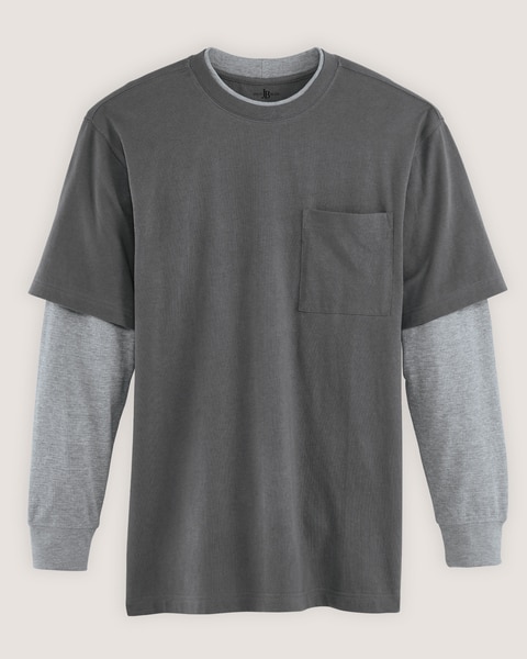 John Blair Layered-Look Pocket Tee