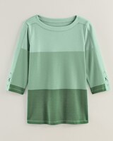 Essential Knit Criss-Cross Colorblock Top thumbnail number 3