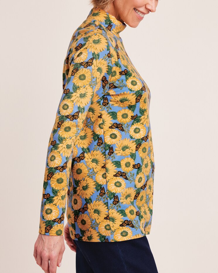 Essential Knit Patterned Mock Top image number 2