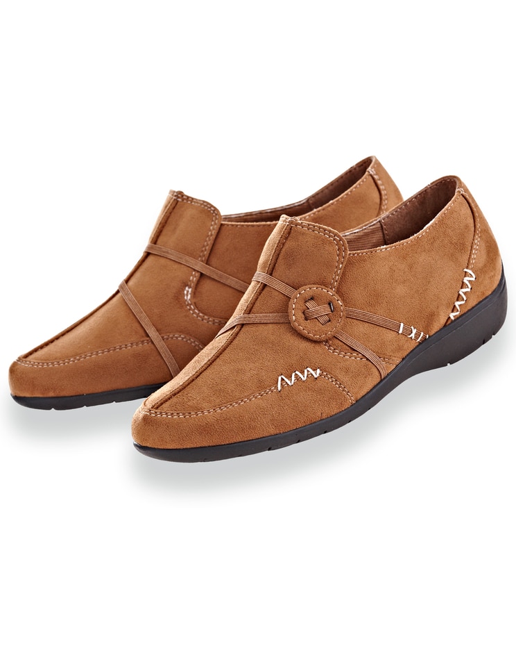 “Kelly” Faux Suede Slip-Ons by Classique® image number 1
