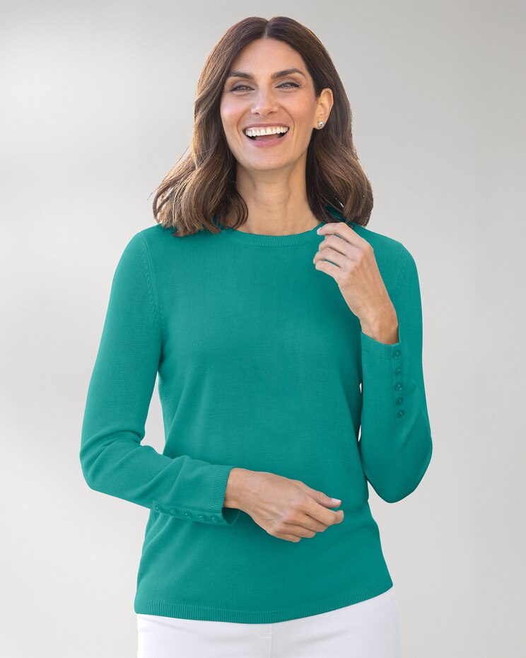 Spindrift™ Long-Sleeve Button-Cuff Sweater image number 1