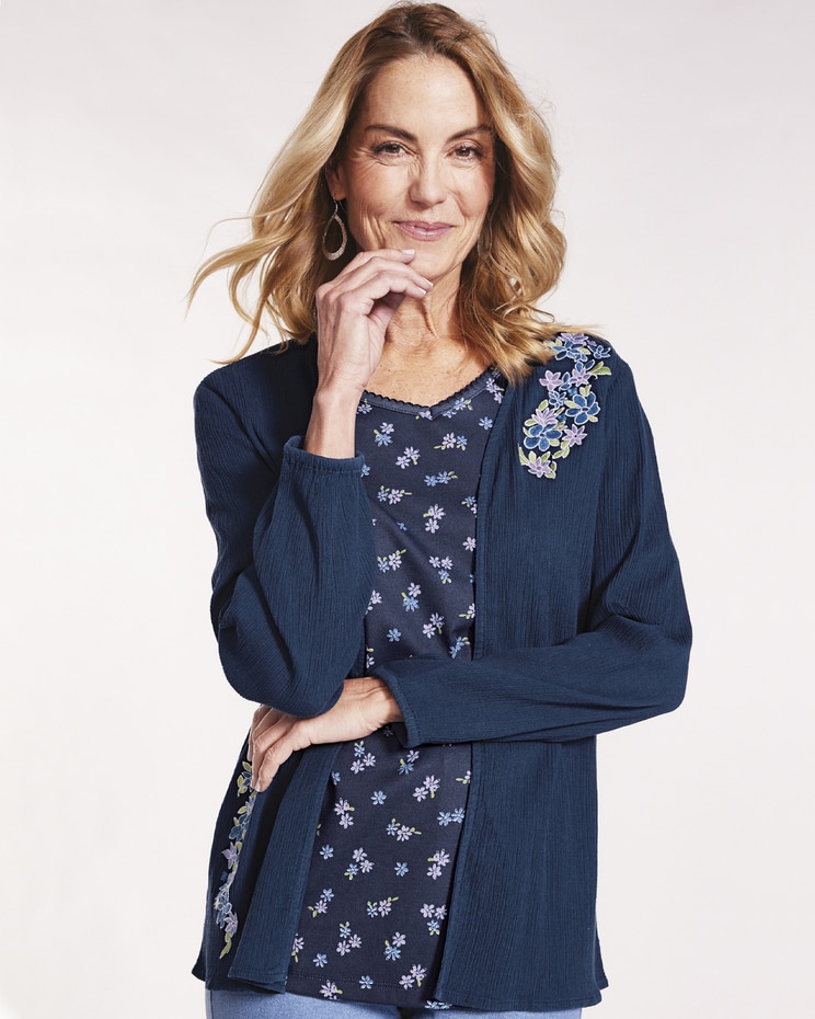 Embroidered Gauze Jacket image number 1