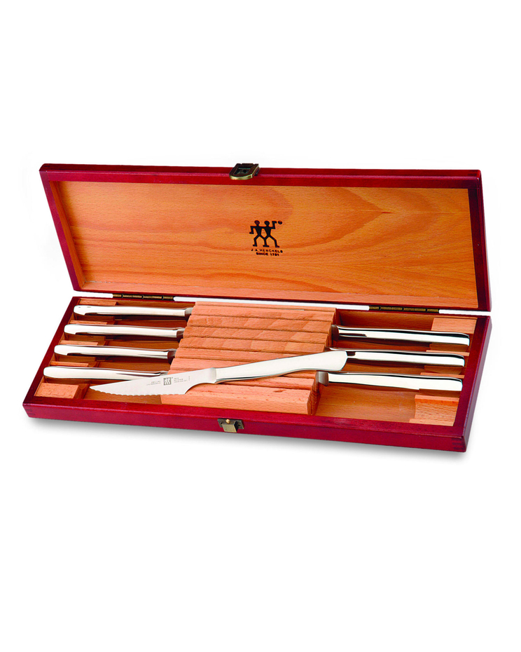 J.A. Henckels International 8pc  Steak Knife Set w/ Wood Gift Box image number 1