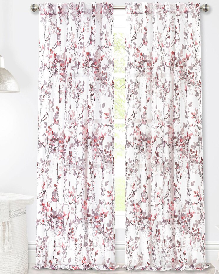 Misty Back Tab Window Curtain Panel image number 1