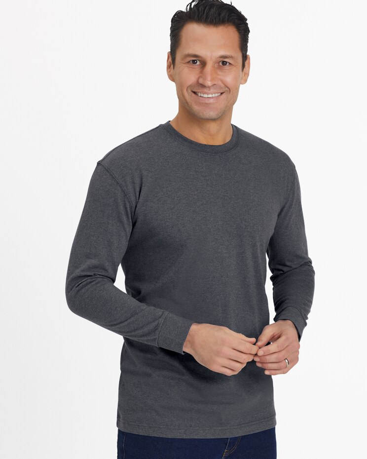 John Blair Everyday Jersey Knit Long-Sleeve No-Pocket Crew Neck Tee image number 1