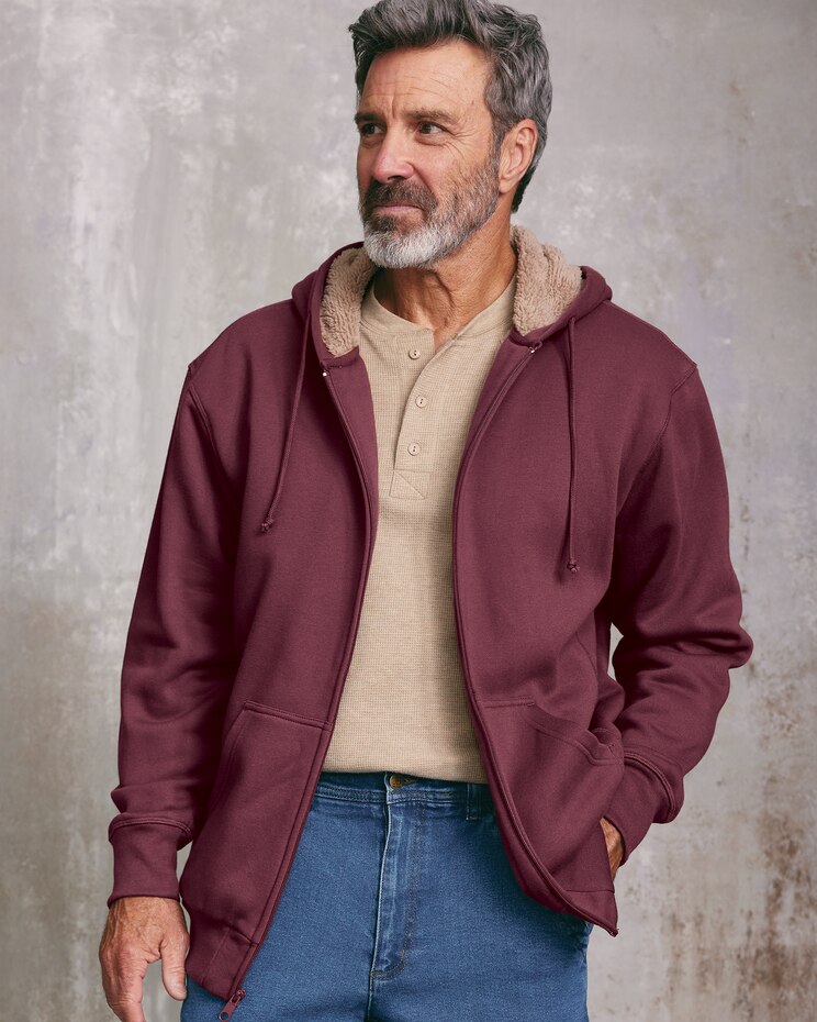 John Blair® Supreme Fleece Sherpa Lined Hoodie image number 1