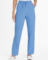 Crinkle Cotton Pull-On Pants thumbnail number 1