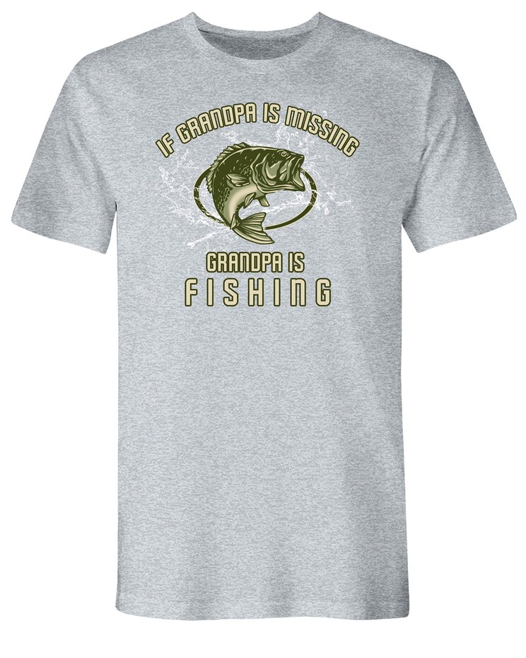 Grandpa Fishing Graphic Tee image number 1