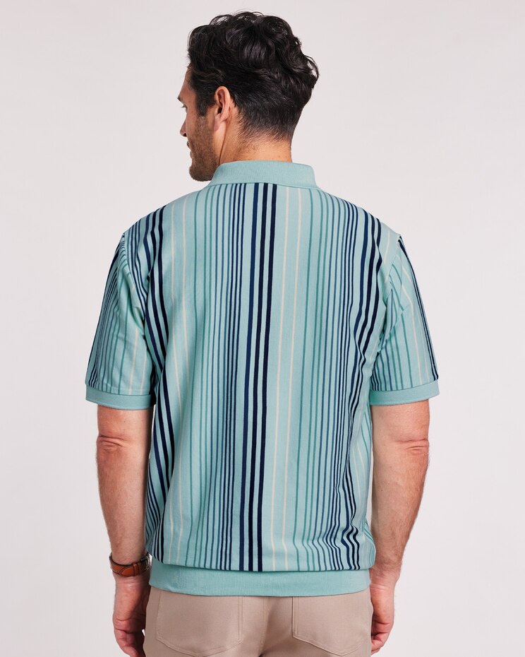 John Blair® Banded Bottom Stripe Polo image number 4