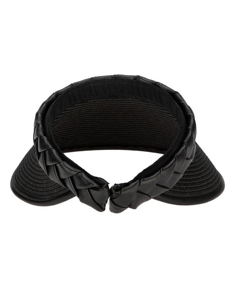 Looker Visor- Ultrabraid Visor With Pu Braided Band Hat