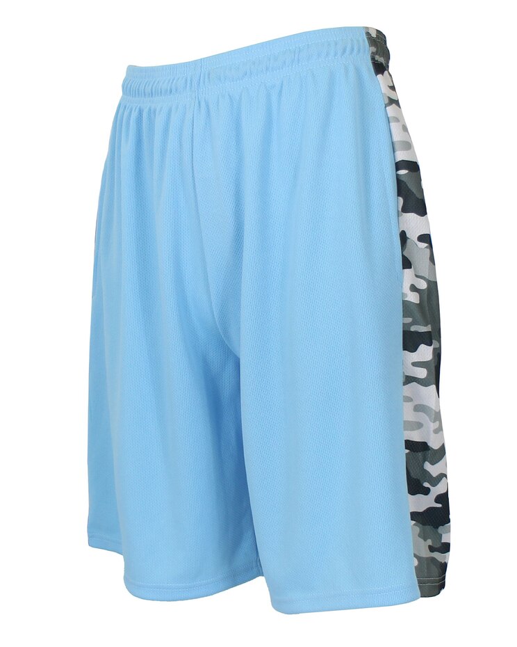 Galaxy By Harvic Men's Slim Fit  Moisture Wicking Performance Quick Dry Mesh Shorts With Side Camo Design image number 1