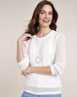 Open Stitch Long Sleeve Sweater thumbnail number 1