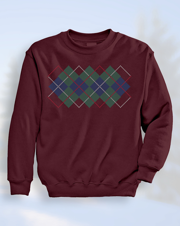 Argyle Band Fleece Sweatshirt image number 1