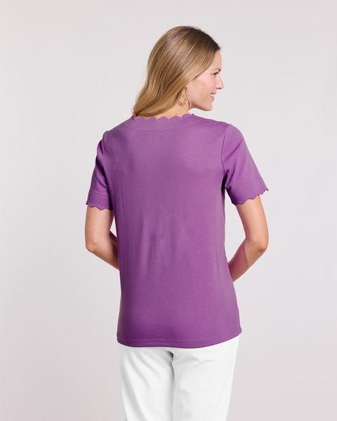 Essential Knit Scalloped Top