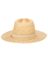 Sun Bather- Raffia Braid Fedora With Mixed Band Hat thumbnail number 3