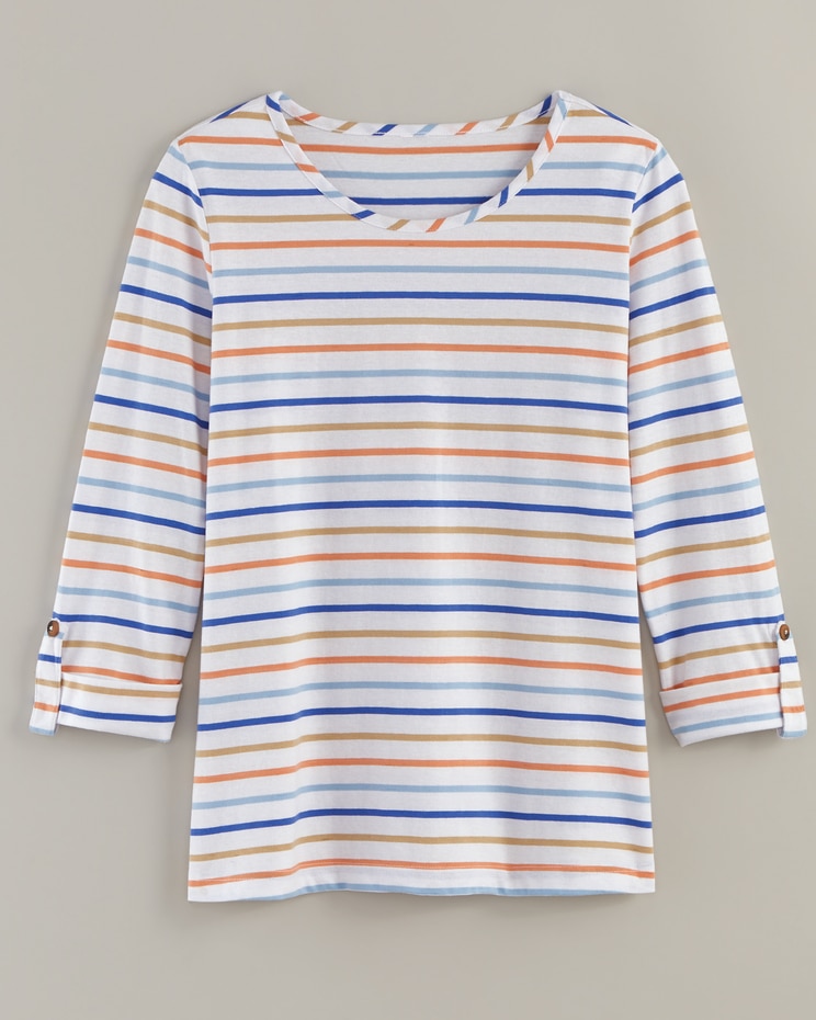 Haband Women’s Roll-Tab Sleeve Knit Top image number 1