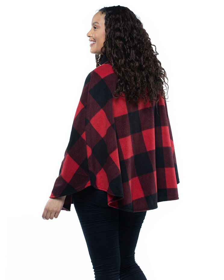 Printed Fleece w/ Sweater Rib Wrap image number 2
