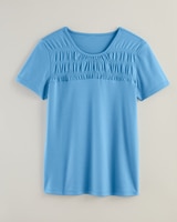 Essential Knit Smocked Top thumbnail number 4