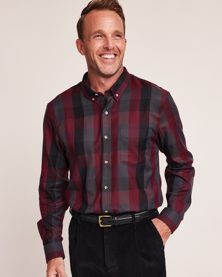 John Blair Multi-Plaid Shirt image number 1