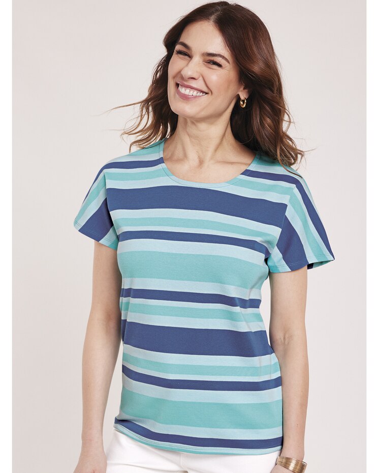 Stripe Dolman Sleeve Tee image number 1