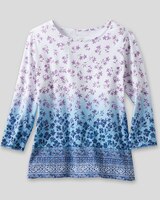 Prima™ Falling Flowers Border-Print Tee thumbnail number 2