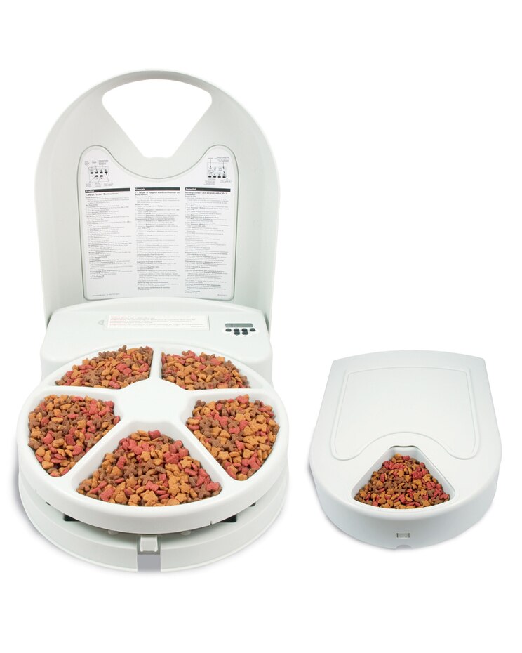 5-Meal Timed Pet Feeder image number 1