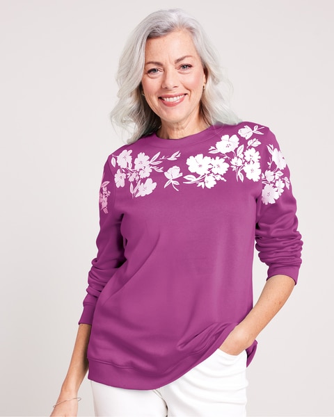 Yoke Print Sweatshirt