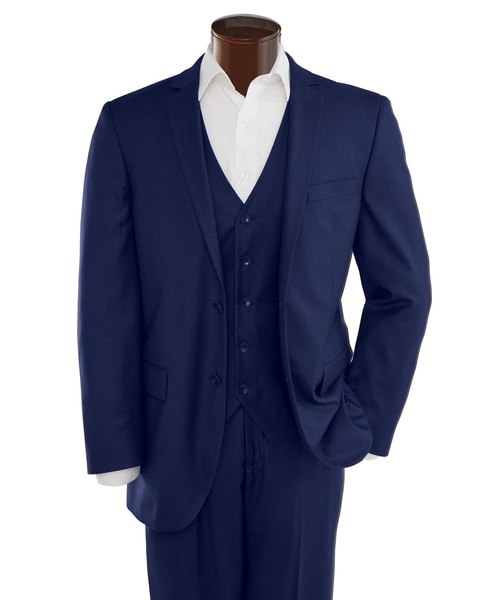 Mazari Modern Fit Vested Suit