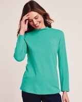 Essential Knit Long Sleeve Mock Top thumbnail number 4