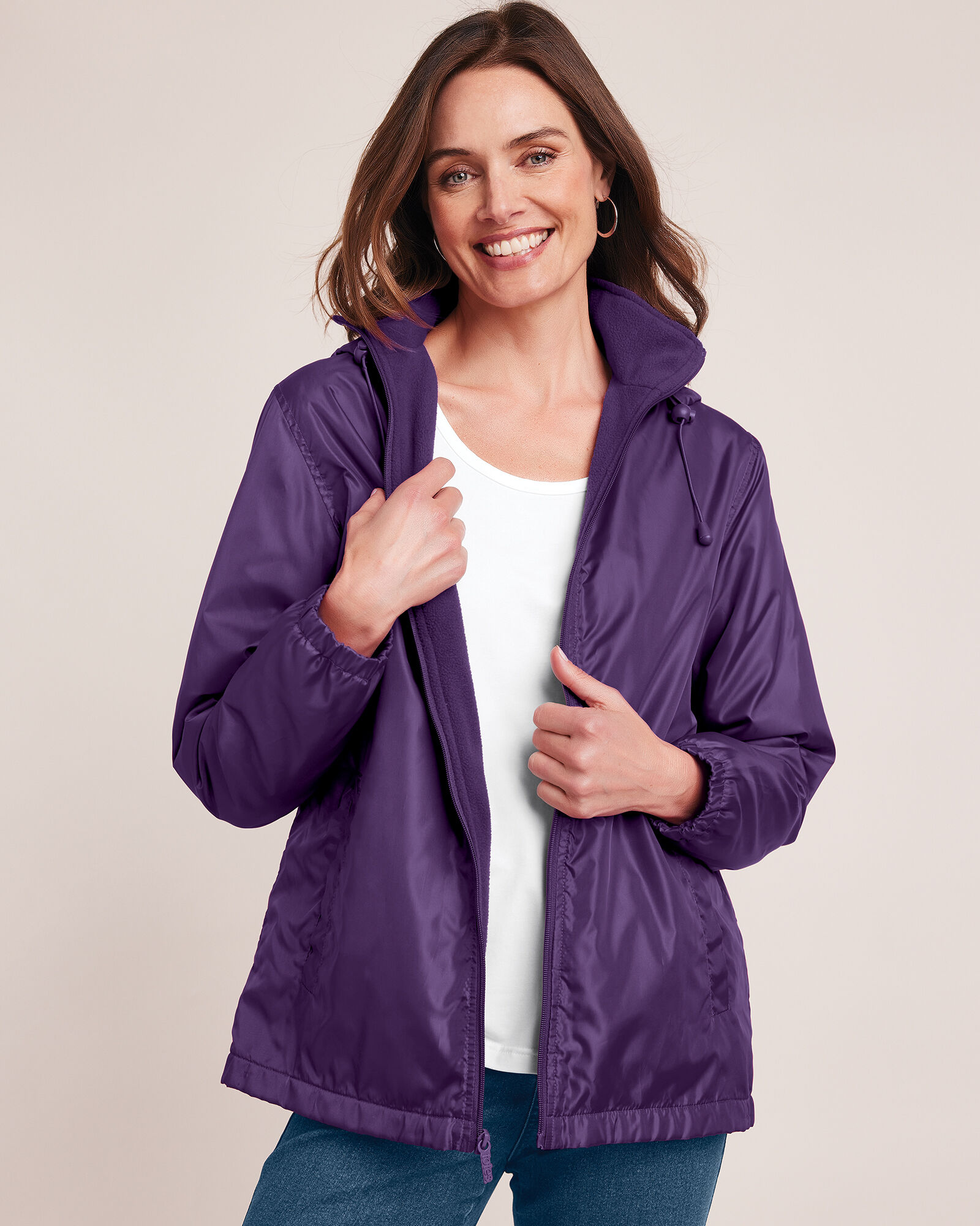 Totes fleece lined rain jacket on sale