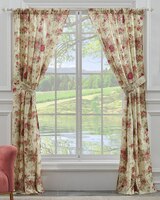 Antique Rose Panel Pair with Tie Backs thumbnail number 2