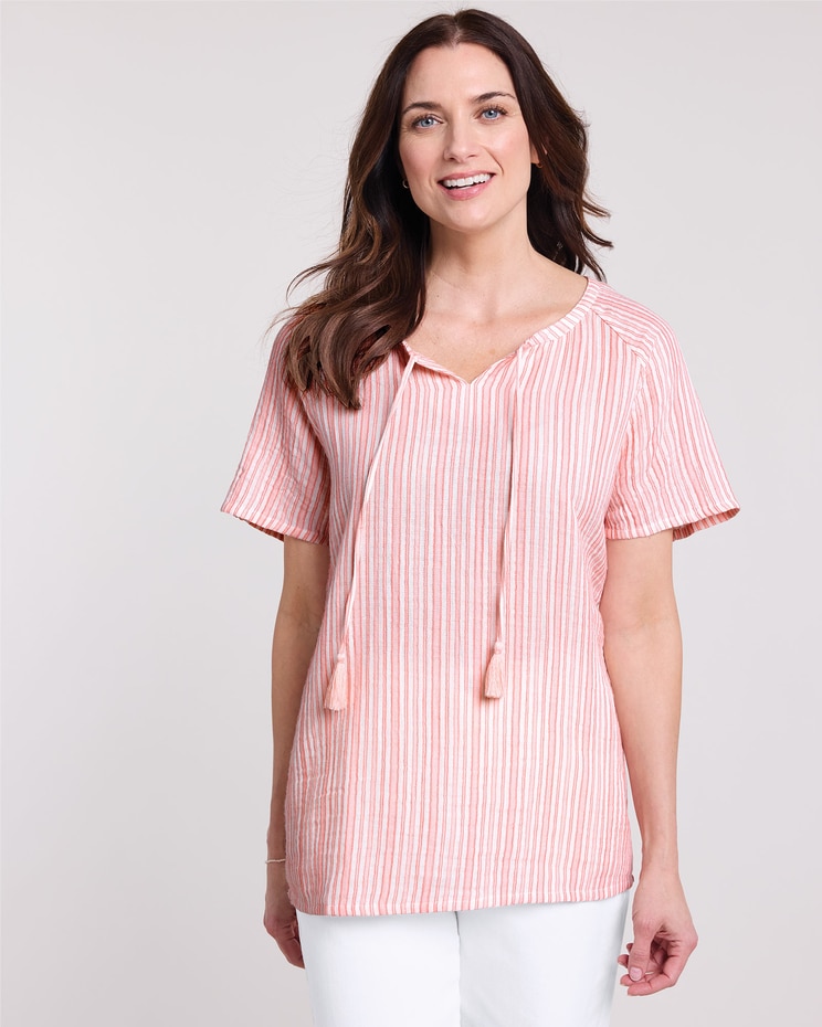 Gauze Tie Shirt image number 1