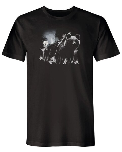 Black Bear at Night Graphic Tee