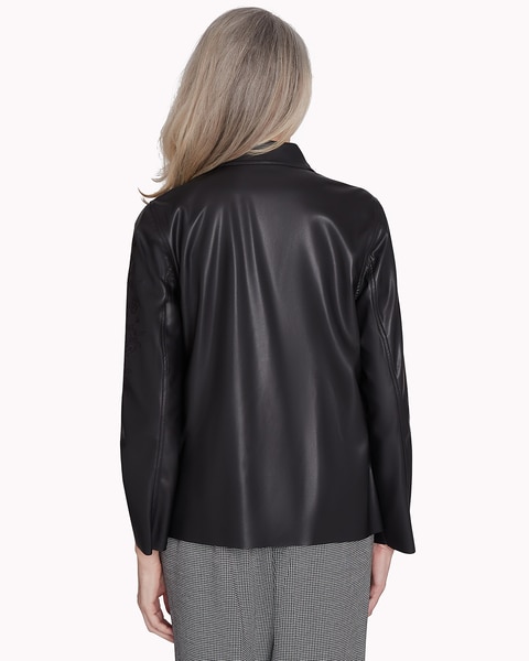 Alfred Dunner® Runway Ready Floral Embroidered Faux Leather Jacket