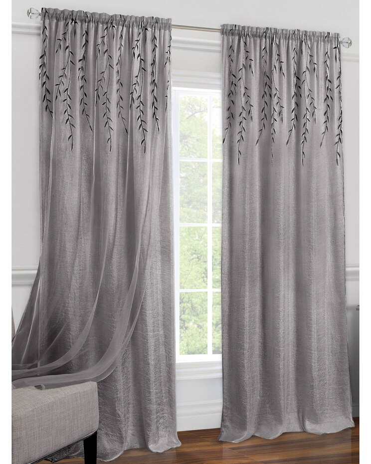 Willow Rod Pocket Window Curtain Panel image number 1