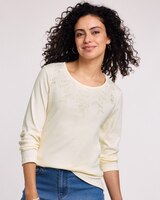 Essential Knit Border Embroidered Top thumbnail number 1