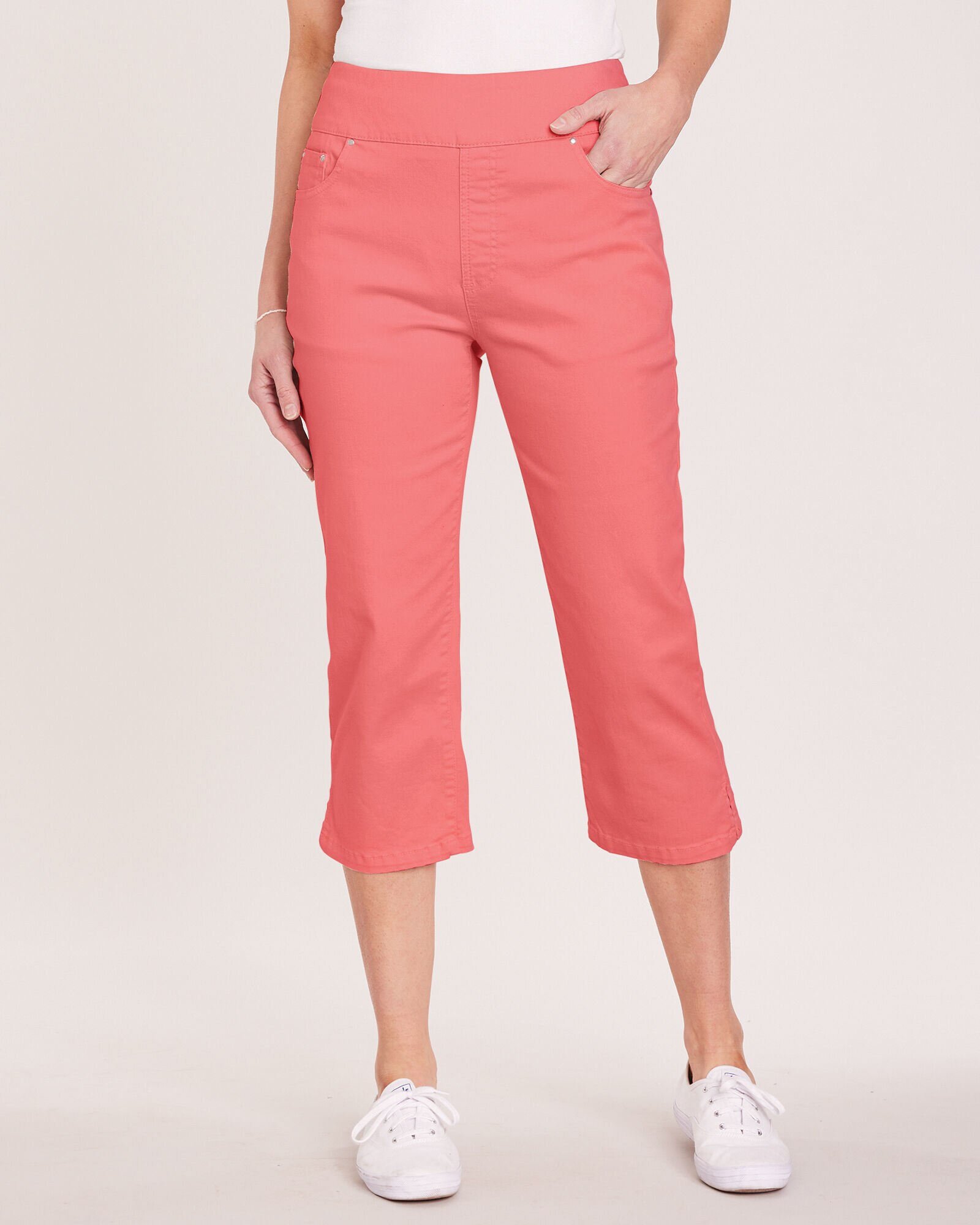 Stretch waist capris online