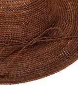 Marina - Crochet Raffia Fedora With Twisted Cording Hat thumbnail number 6
