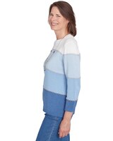 Alfred Dunner® Lake Victoria Ombre Colorblock Sweater With Necklace thumbnail number 4
