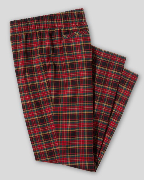 Tartan Plaid Pull-On Pants