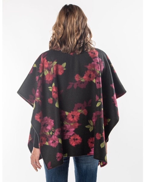 Floral Print Fleece Wrap