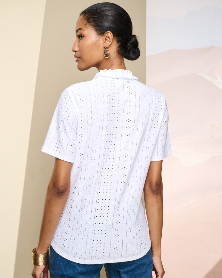 Stretch Eyelet Tee image number 3